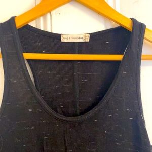 Rag & Bone heathered black tank dress